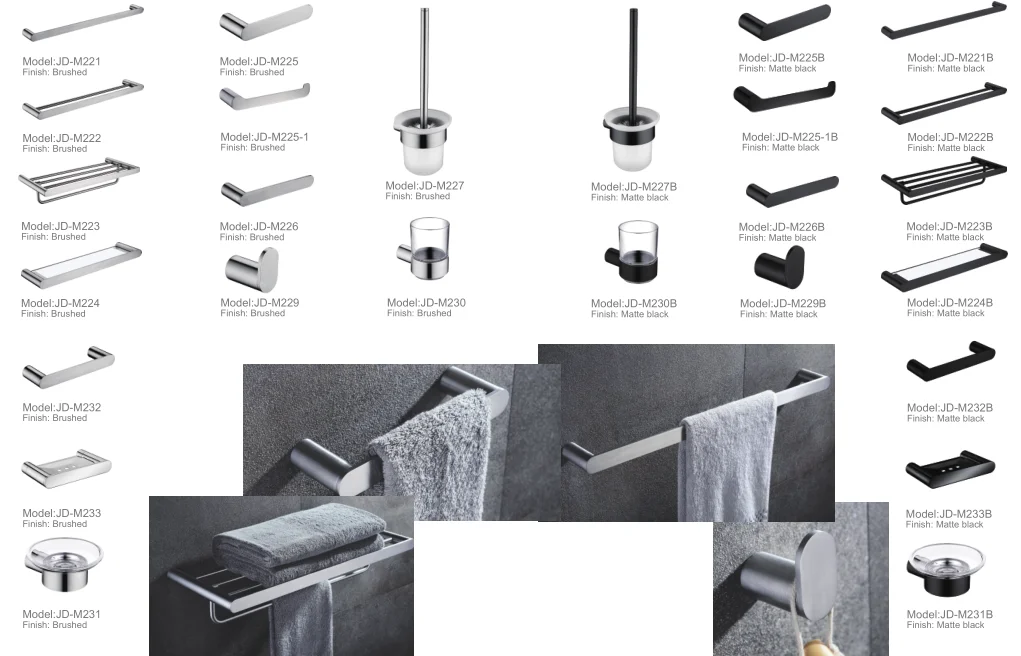 Stainless steel 304 shower shelf, wall mount brushed bathroom shower rack, shower caddy