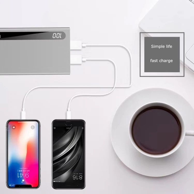 Wholesale new coming lcd display USB 10000mah charger banks power bank ultra thin type C portable fast charging power banks - ANKUX.COM