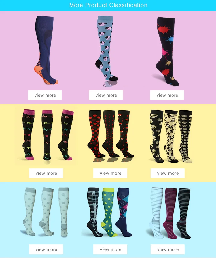 Stock Cheap Price Big Sale Hot athletic knee socks running compression cycling socks medias de compression socks
