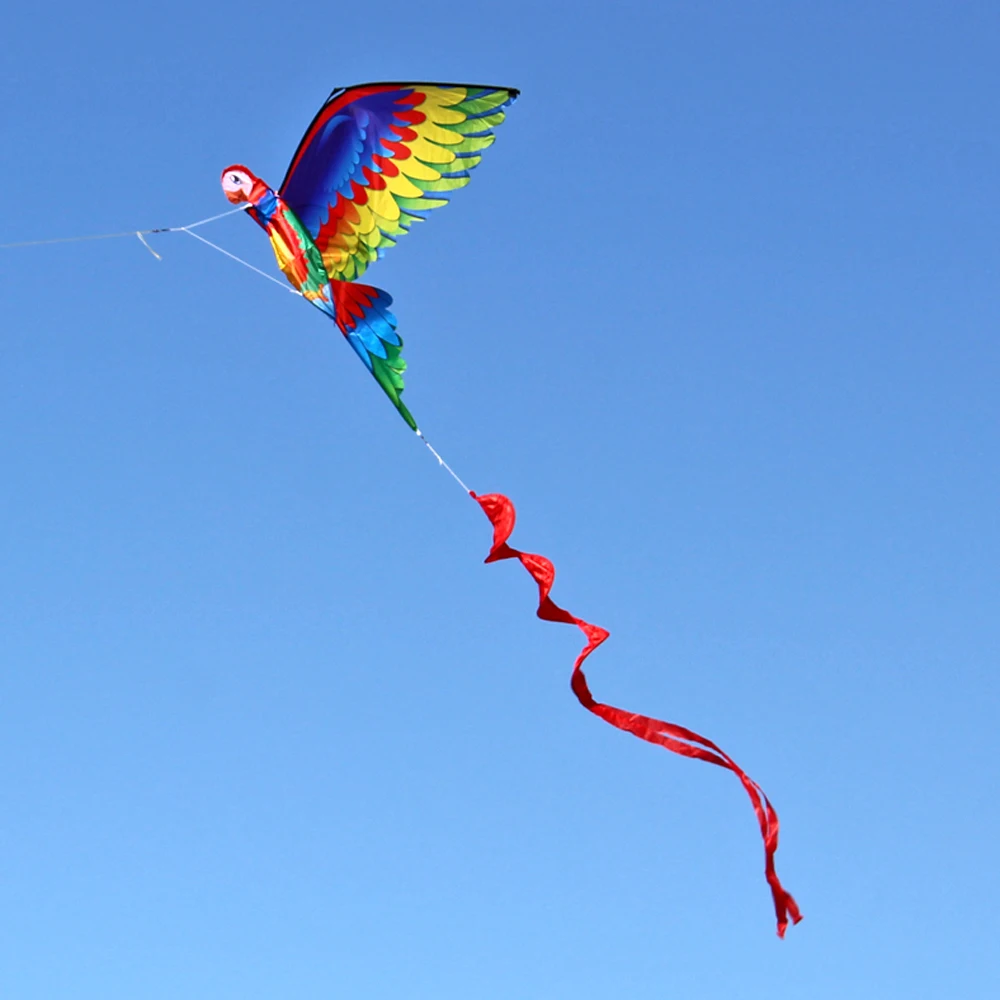 新的户外运动 3d 鹦鹉动物风筝为孩子 