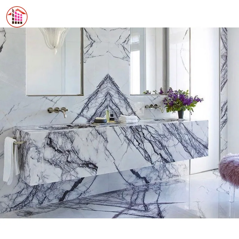 Turquía Milas Lila Losa De Mármol Blanco,Lila Para Piso/diseño De Pared