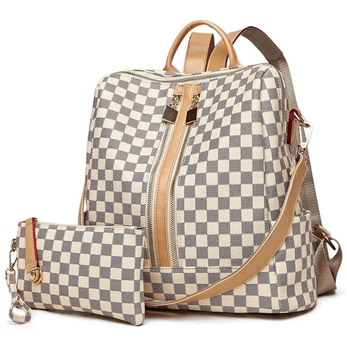 

Retro Plaid Bag Student Backpack Clutch Backpack Sets Large Capacity Waterproof other backpacks