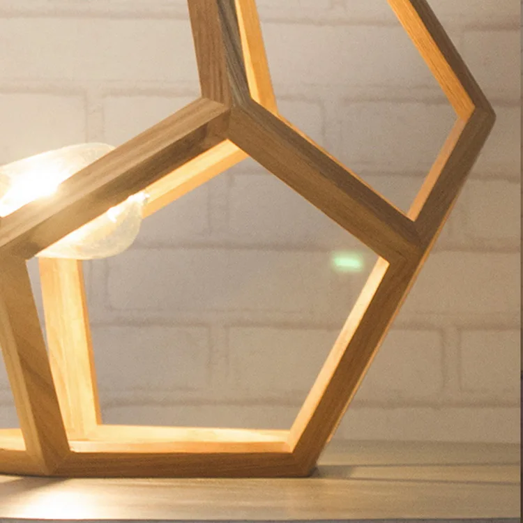 Contemporary Pendant Lamps Kitchen Wooden Chandelier Retro Lighting