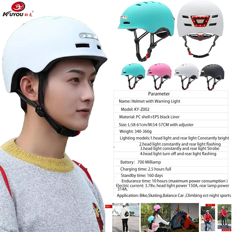 2022 popular Custom LED Bike Helmet Children's Bike Helmets Colorful Skating Cycling Full Face Helmet For Bike