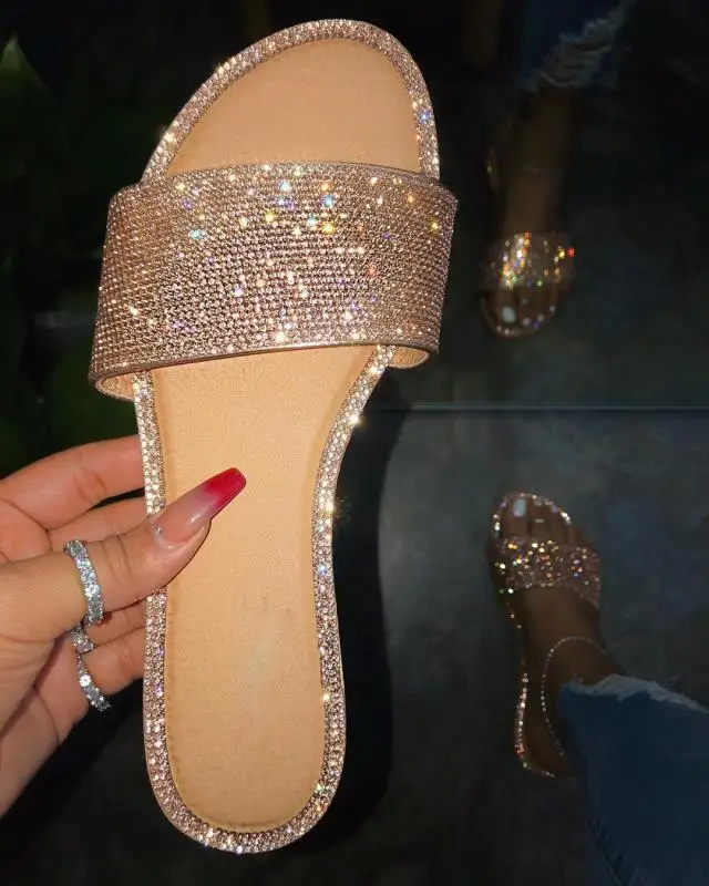 Ladies sparkly sandals clearance