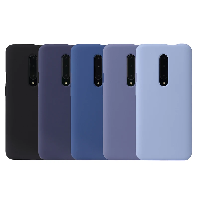 Silicone Cell Phone Case Cover For OnePlus 1+7 Silicone Case Genuine Liquid Ge Rubber Mpbilephone Cover Case For OnePlus 7