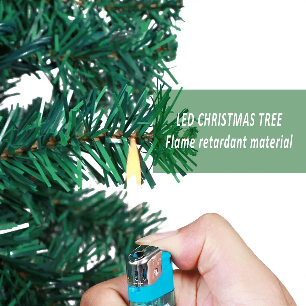 Ourwarm Automatic Artificial Xmas Trees 7ft/210cm Big Led Artificial