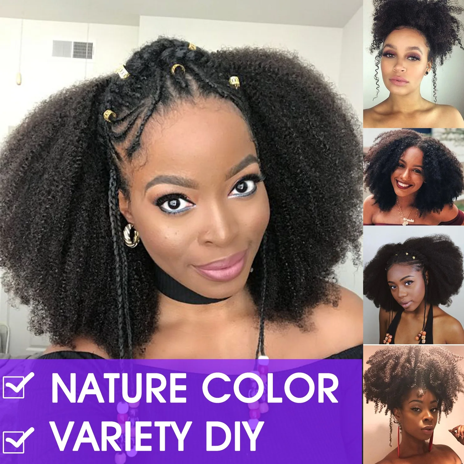 Marley Twisted Afro Kinky Twist Braid Hair Extension African Kinky ...