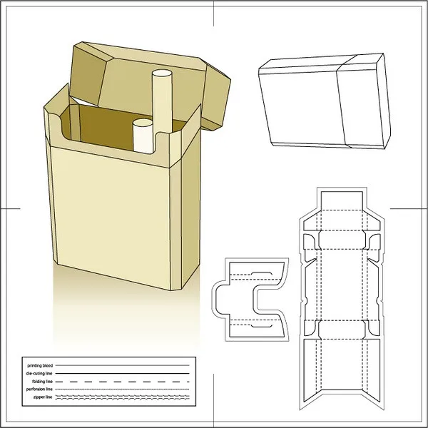 Чертеж сигаретной пачки