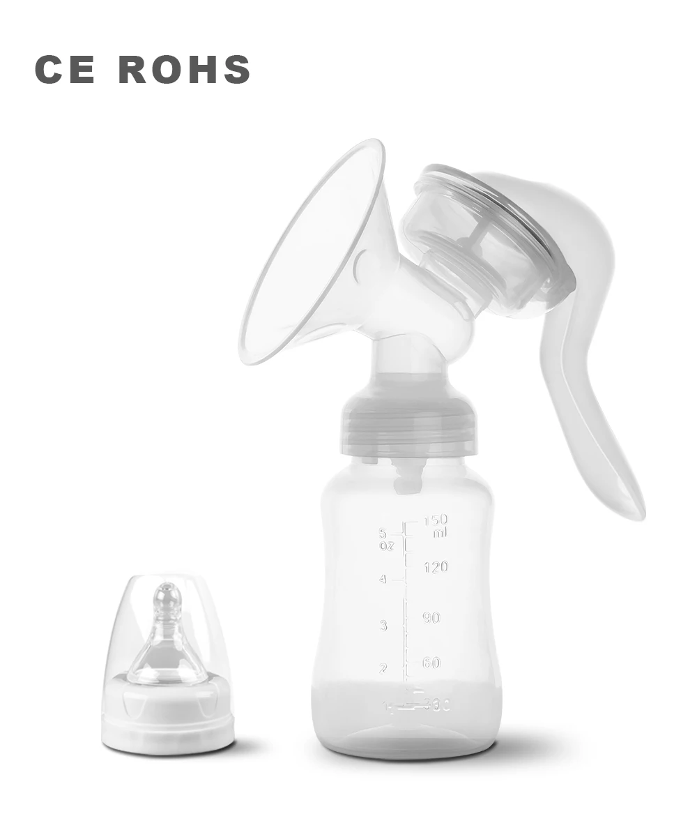 Suction Silent Manual Massage Breast Pump Mom's Helper Baby Feeding
