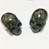 Natural Dragon Blood Stone Crystal Carving Skulls Polished For Decoration