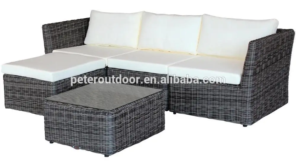 All-weather Wicker Sofa Sectional Patio Dining Set