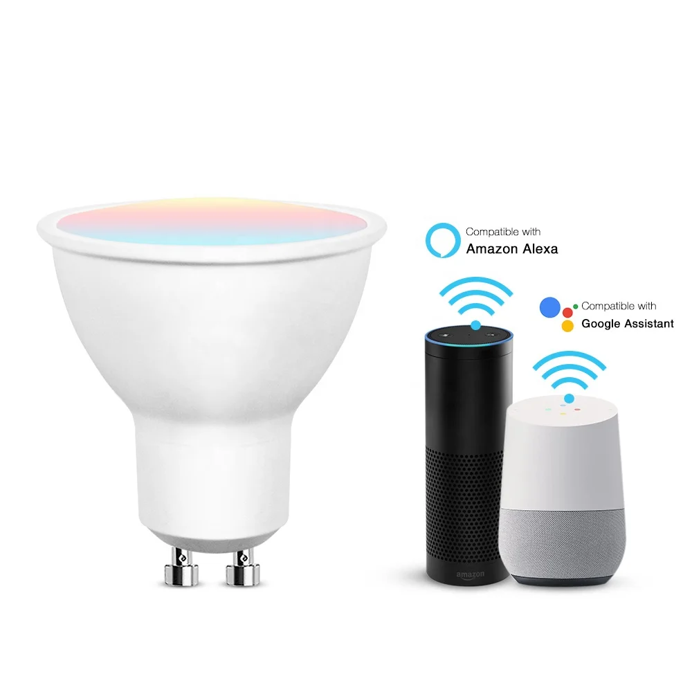 GU10 5W 420lm Wifi Smart Led Bulb RGB+2700-6000K Color Light Wifi Bulbs Best Selling Lamp Products Works With Amazon Alexa