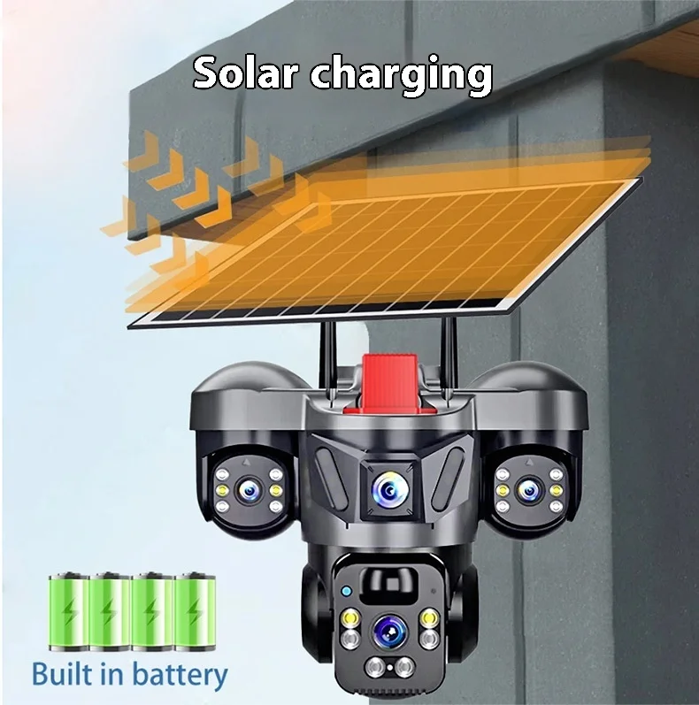 V380Pro App Solar High Capacity Long Standby Battery HD Full Color Smart IP Camera Outdoor 360 Human Body Sense PTZ Monitor OEM