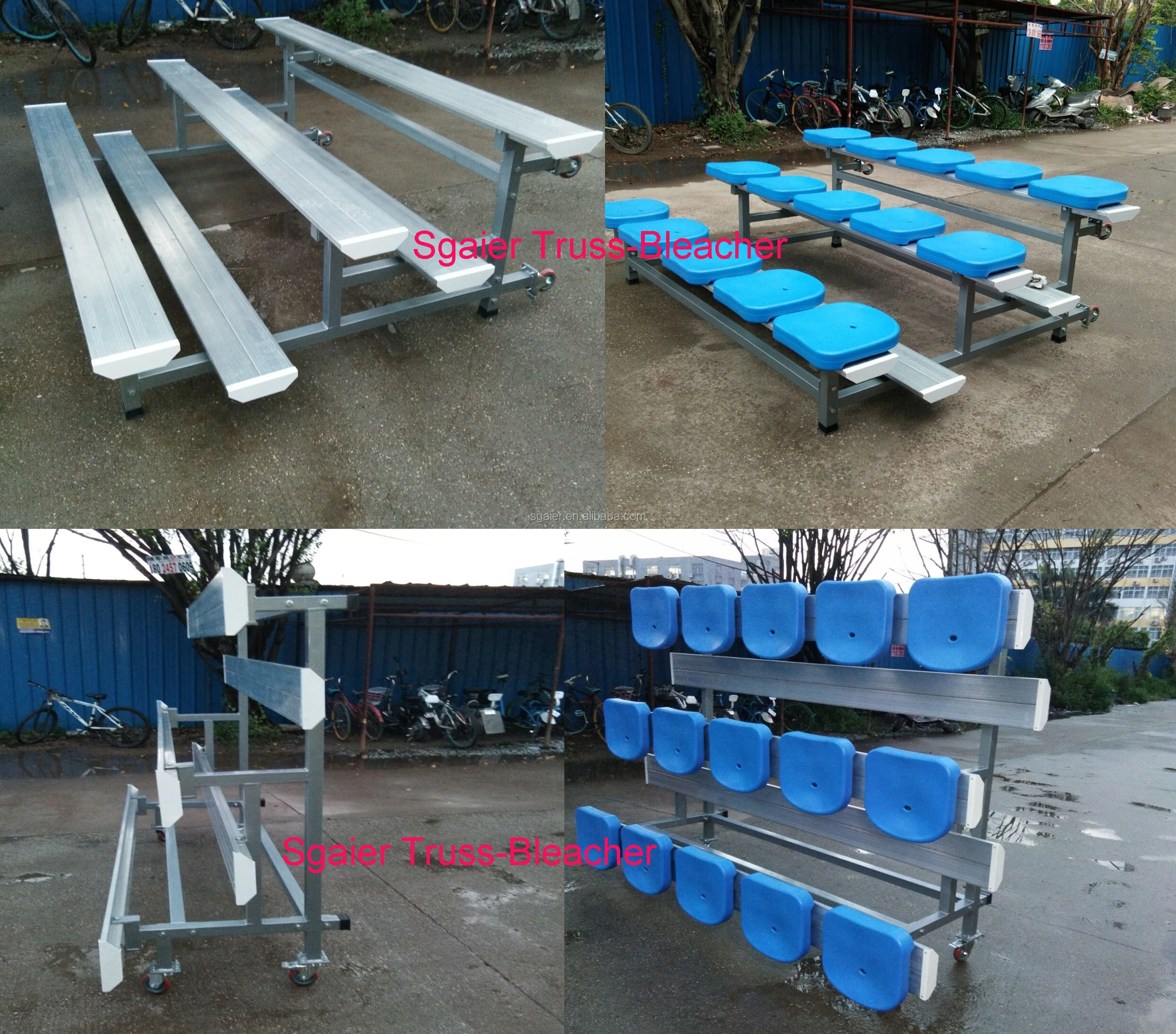 Aluminium Mobile Custom Academy Stadium Seat Soft Portable Bleacher
