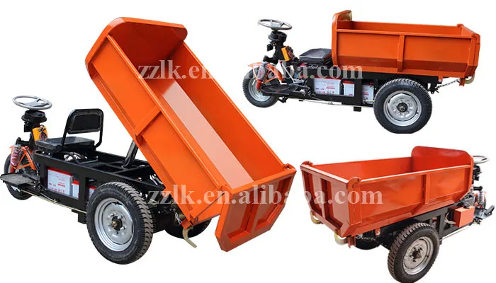 3 Wheel Dump Load Electric Tricycle/electric Tractor Mini Dumper ...