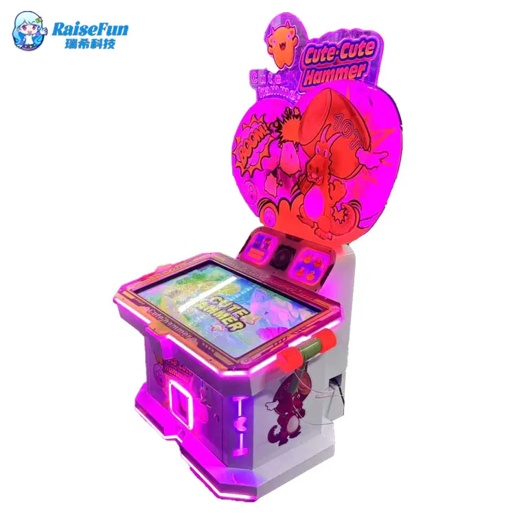 product raisefun factory wholesale adorable hammer kids strength game coin operated safe soft mallet for carnival test childrens play-0