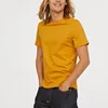 Yellow wholesale customized polo men 100% cotton t shirt