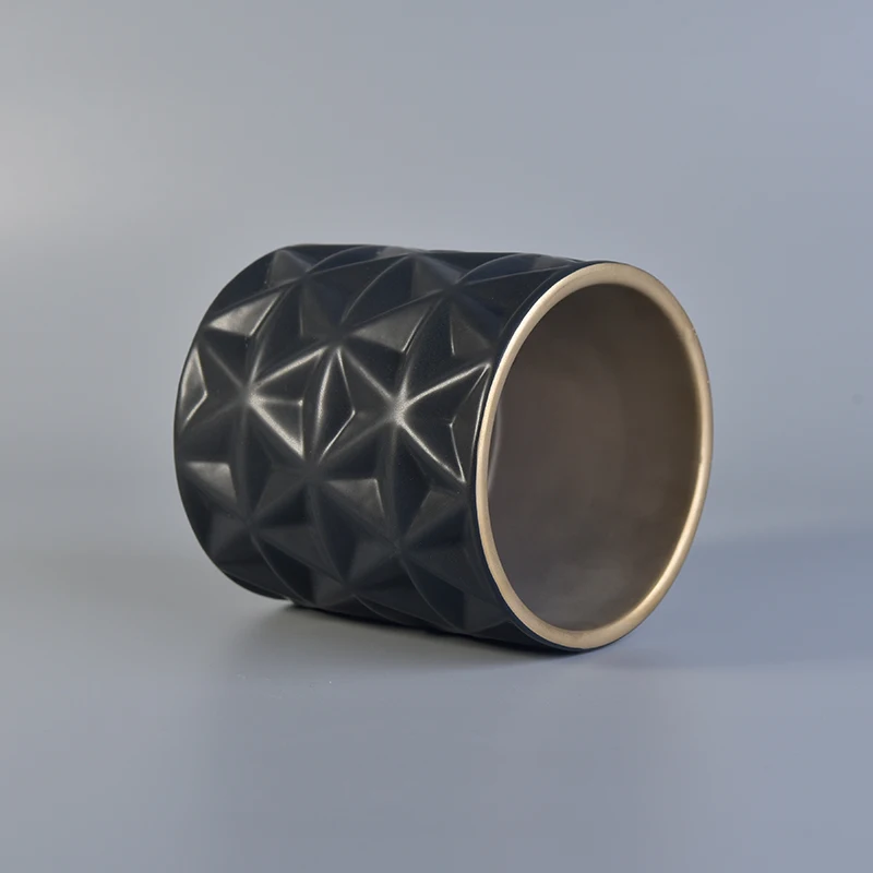 Luxury GEO Cut Ceramic Candle Jars