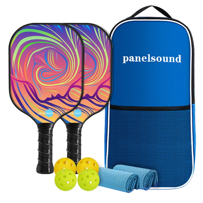 Fiberglass Pickleball Set With 4 Pickleballs,2 Towels,2 Picklebal ...