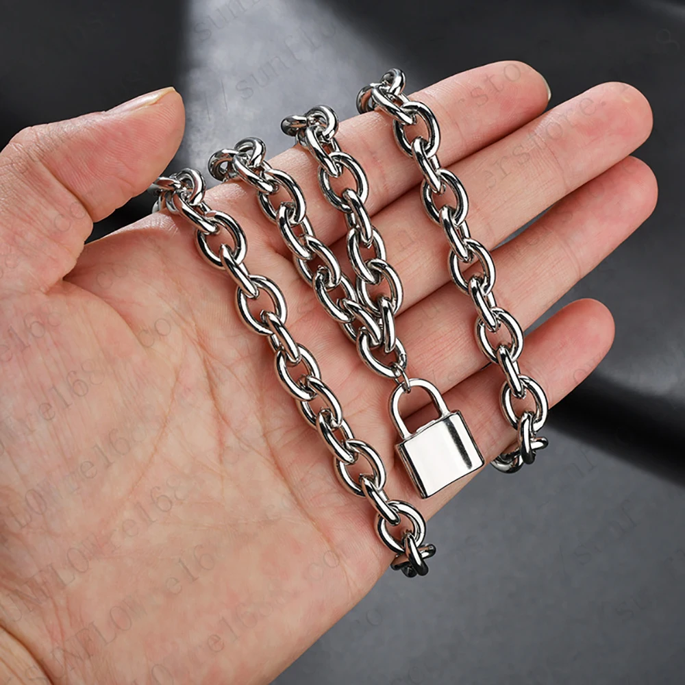Thick Chain Stainless Steel Personalized Lock Bracelet, Ins Cool Style Can You Sell Stainless Steel Jewelry