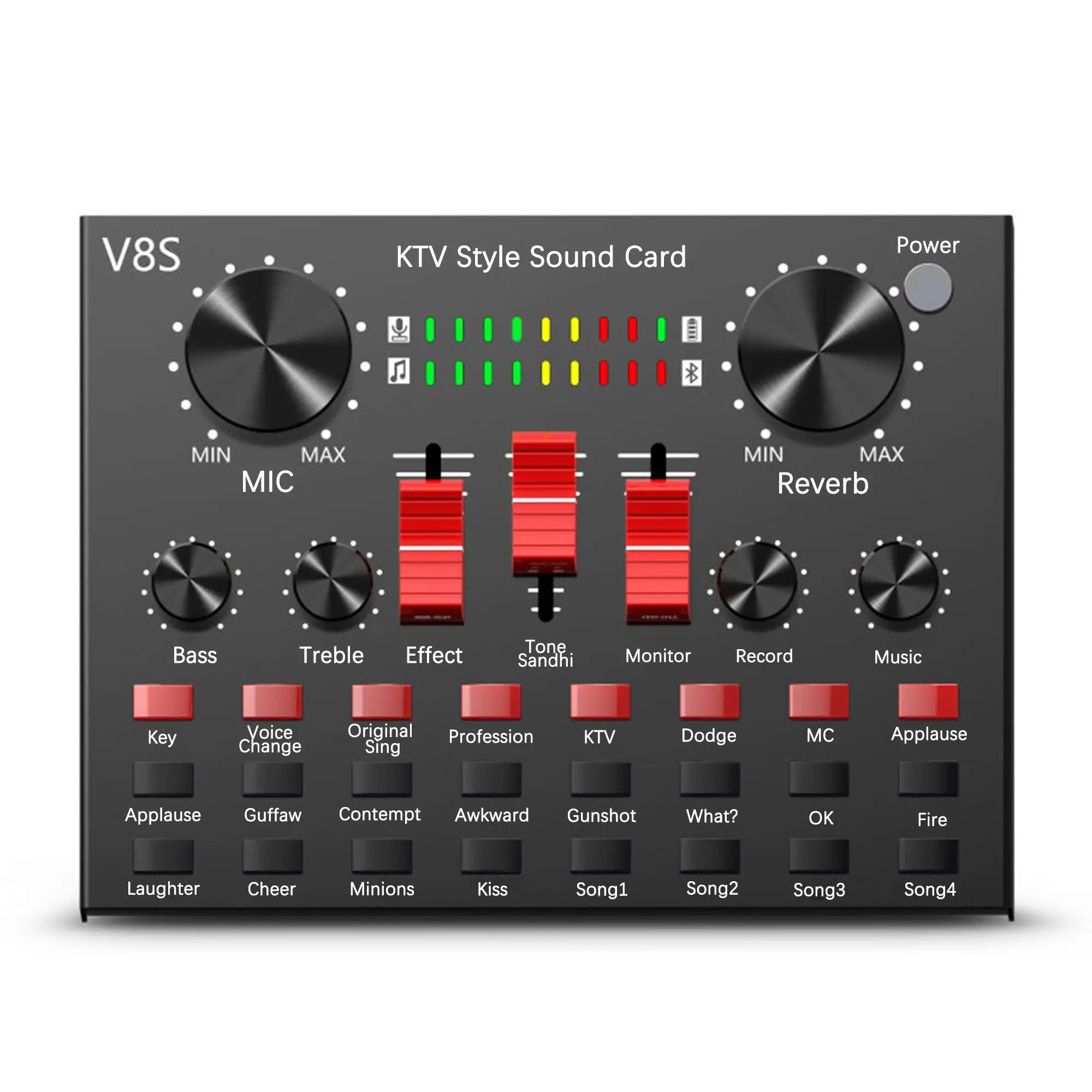High Quality Sound Card V8s Home Recording Studio Equipment For Ktv