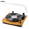 Hot sale retro wooden LP to PC recording player bluetooth turntable vinyl