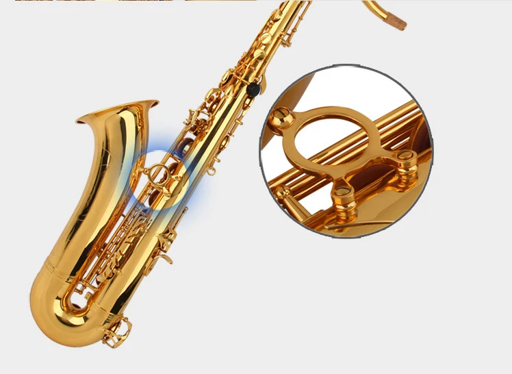 Gold Lacquer Instrument Accessories  China Sax Professional Bb Tenor Saxophone