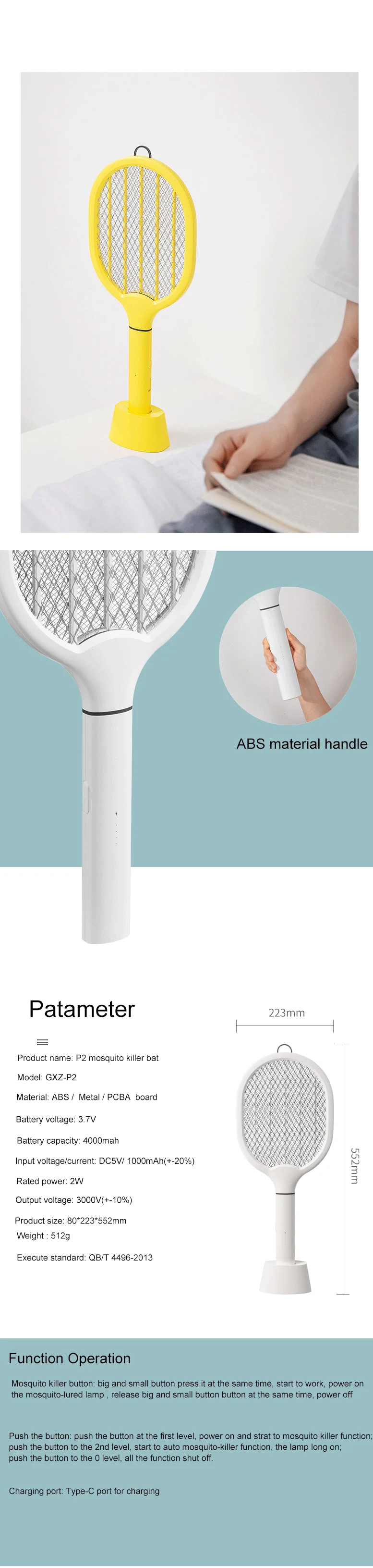 Bug Fly Mosquito Best For Indoor And Outdoor 4000mah Batteries Included
