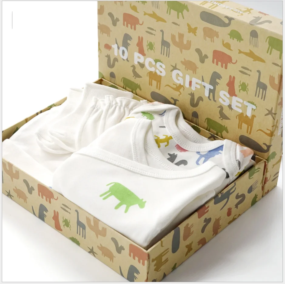 Newborn Baby Clothes Gift Box 100 Cotton 03 Months 7pcs Summer Baby