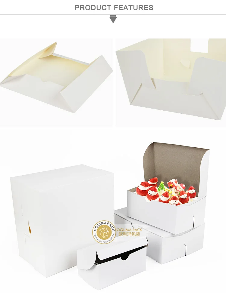 Flat Folded White Paperboard Cake Boxes Plain For Wedding