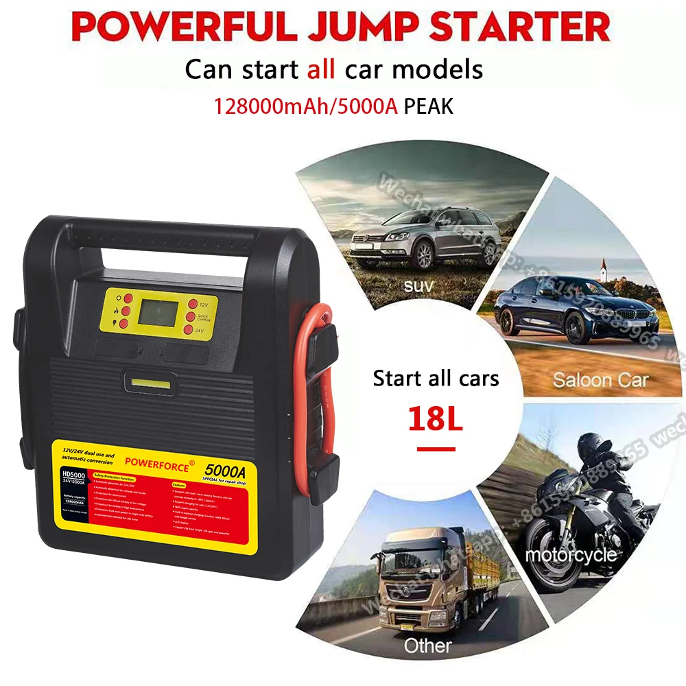 Heavy Duty Vehicles Jump Starter Powerful Portable Car Jump Starter