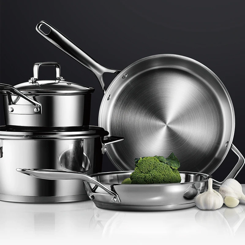 Asd Stainless Steel Kitchen Cookware Egg Frying Pan Milk Induction Pan