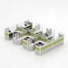 Xinda Modern standard office cubicle size 4 person office partition workstation commercial workstation desk