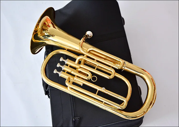 Factory Price Gold Lacquer  Brass Eb Marching Professional Euphonium Compensating