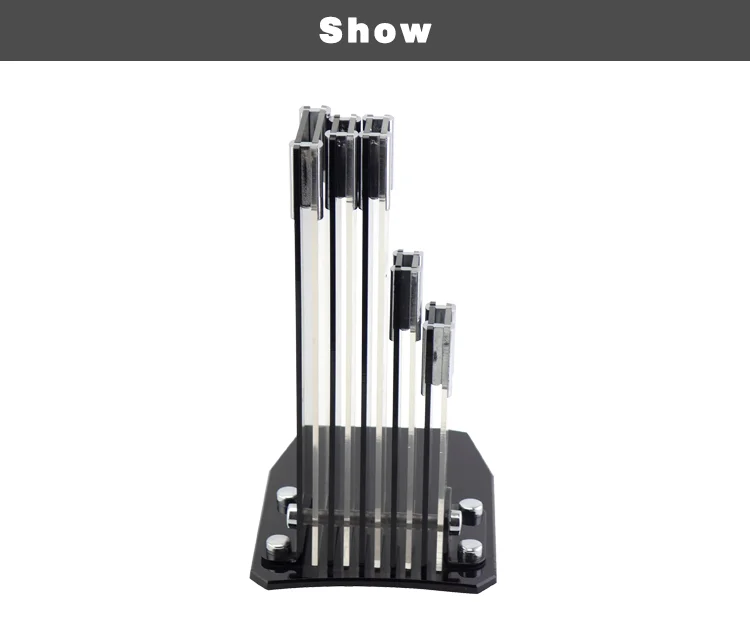 Simple and Fashion Black Color 5PCS Kitchen Knife Acrylic Block