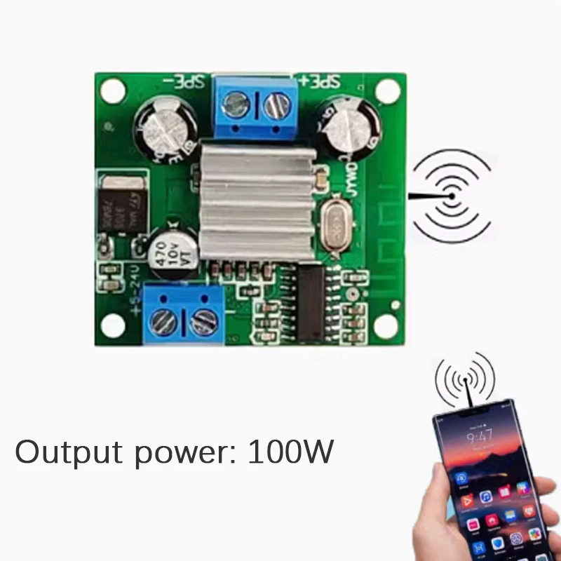 100W TWS Amplifier FR-4 PCB Board Module High-Power BT Receiver with ...