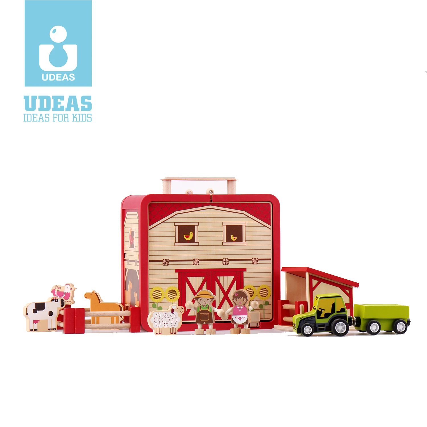 Quality Kids Educational Wooden Toys Wooden Farm House Toys Pretend