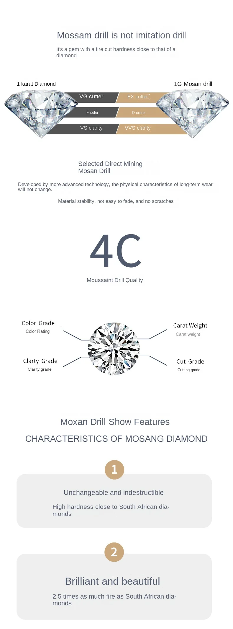 S925 Silver Moissanite Inlaid Closed Ring New Luxury Female Fashion Live Selling Wholesale