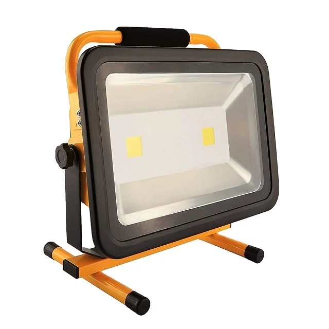 High quality portable battery powered 100W LED outdoor lighting adjustable rechargeable led floodlight
