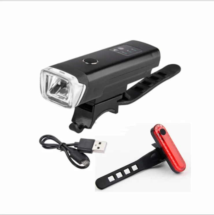 Factory Directly sales IPX6 Waterproof  Battery USB Charging Smart Sensor Bicycle Headlight Tail  Set Lamp 2*T6 LED Bike Light