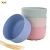Wheat Straw Eco-friendly plastic serving bowls 45 Ounce for Snack, Cereal, Soup, Rice, Salad- Set of 3 Assorted Colors