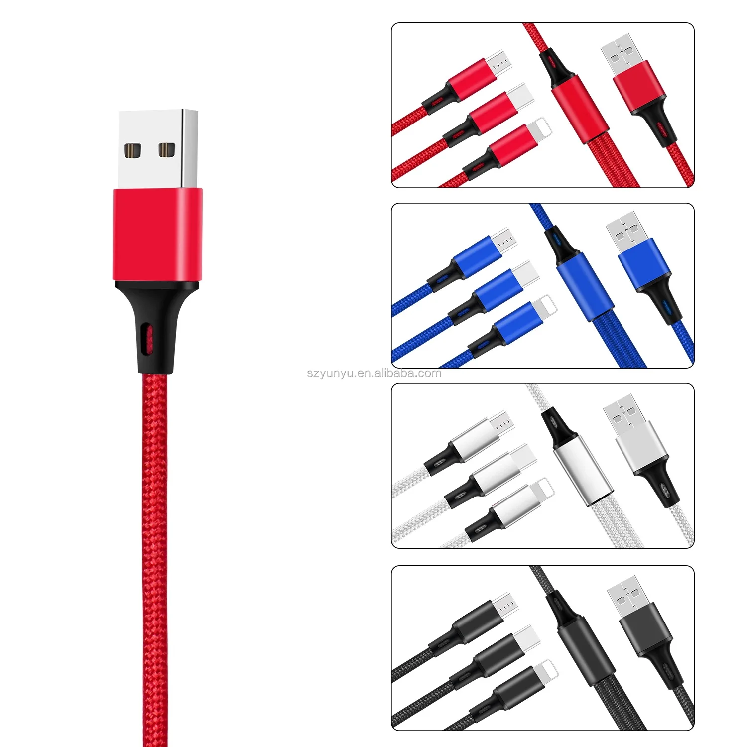 2020 Amazon Hot Selling Magnetic Charging Cable 3 in 1 Magnetic Cable Fast ChargingMagnetic Usb Cable For Apple Type C Micro USB - ANKUX.COM