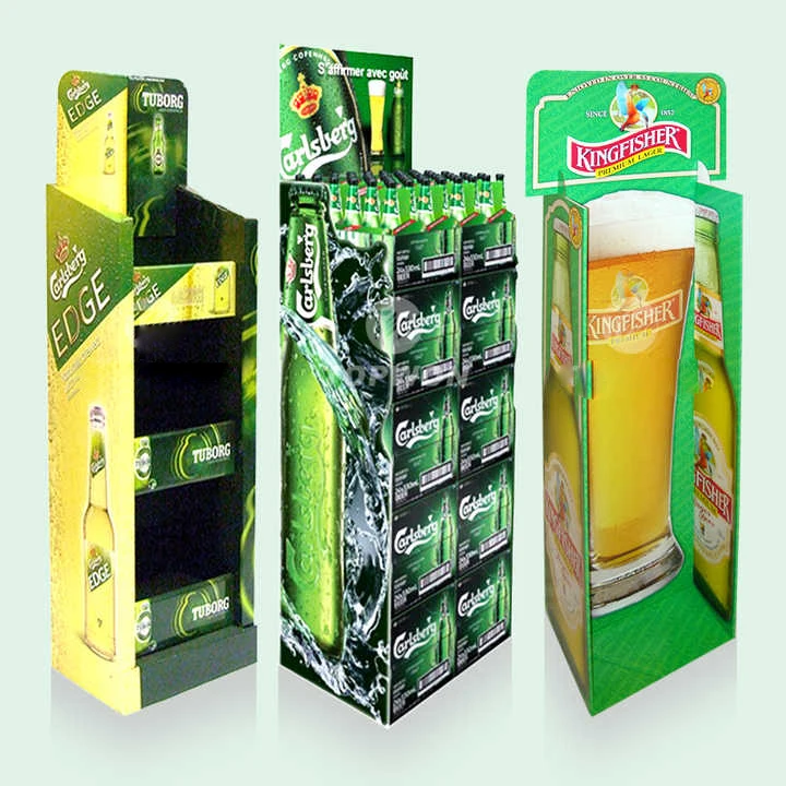 Supermarket Floor Display Racks Corrugated Paper for POP for Beverage ...