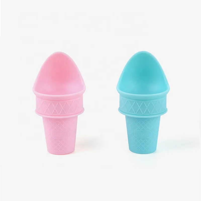 Plastic 2in1 Diy Ice Cream Scoop And Cone Cups Holder For Kids Buy