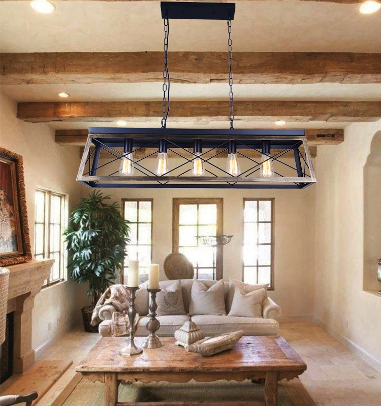 Design interior luxury classic antique art semi flush mount light dinning room kitchen home chandelier lighting