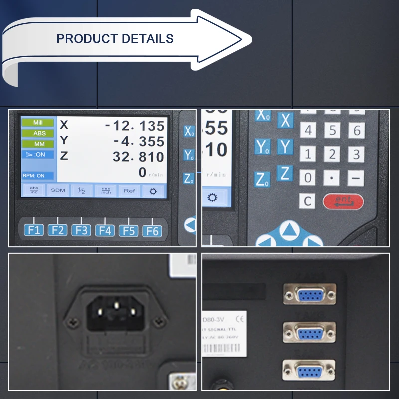 Dro Digital Readout ,2 Axes LCD Digital Readout Dro with IP67