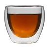 Logo can be customized 120ml explosions set of 4 double wall glass espresso cup