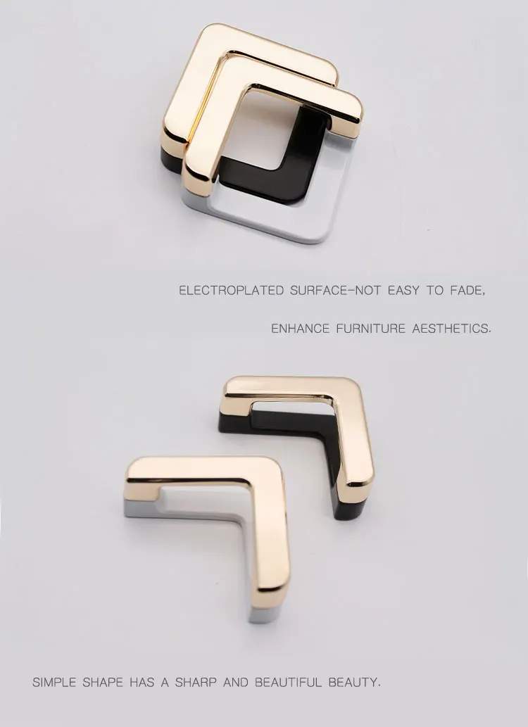 Modern Design Unique Furniture  Door Handle Zinc Alloy Drawer Cabinet Knobs Pull Knobs Gold Brass Cabinet Pulls//