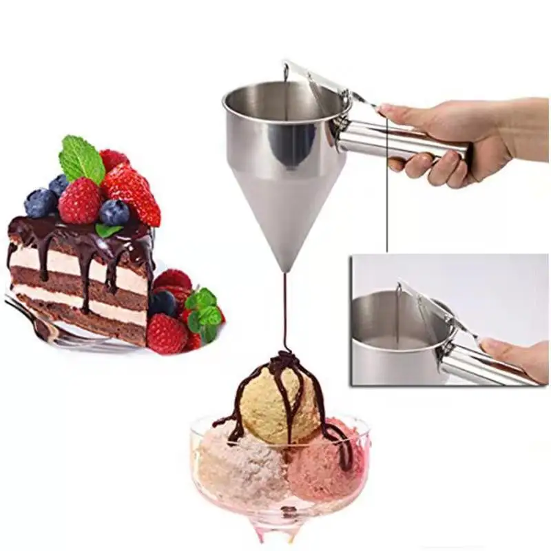 metal flour paste funnel metal dispenser